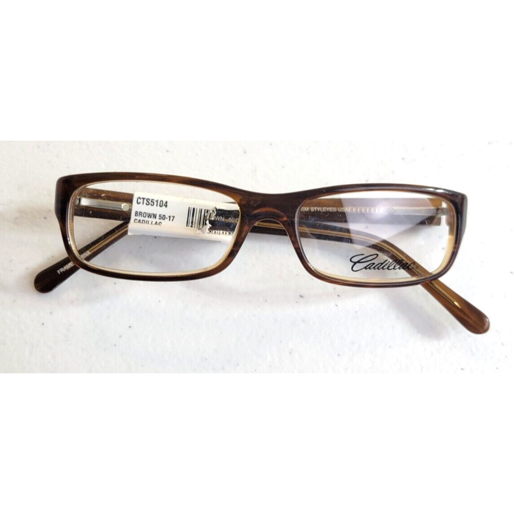 Cadillac CTS 5104 Brown Rectagular Frame Full Rim 50-17-140 Women's‎ Eyeglasses